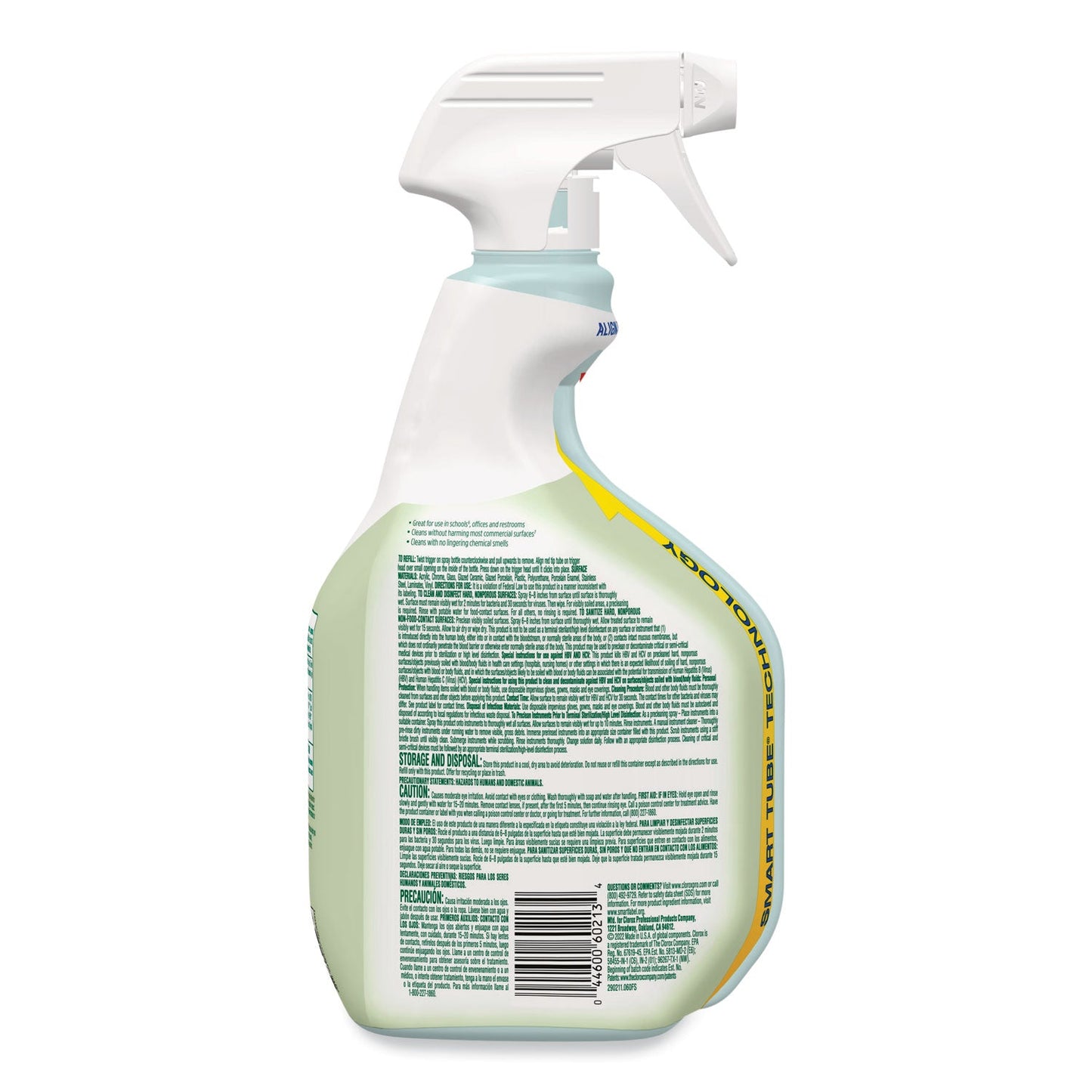 Clorox Pro EcoClean Disinfecting Cleaner, Unscented, 32 oz Spray Bottle, 9/Carton