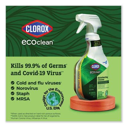 Clorox Pro EcoClean Disinfecting Cleaner, Unscented, 32 oz Spray Bottle, 9/Carton
