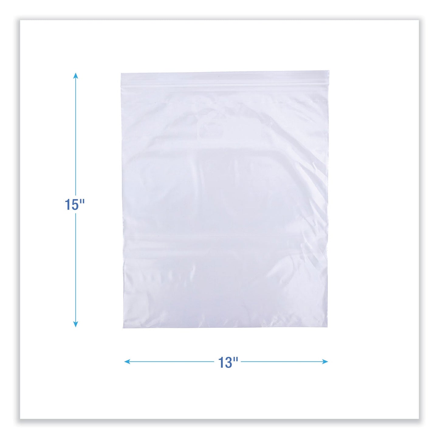 Boardwalk Reclosable Food Storage Bags, 2 gal, 2.7 mil, 13" x 15", Clear, 100/Box