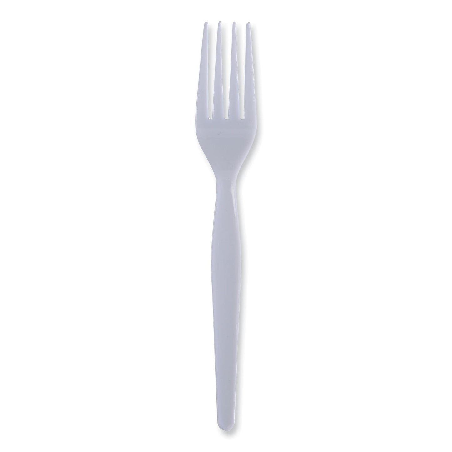 Boardwalk Heavyweight Polystyrene Cutlery, Fork, White, 1000/Carton