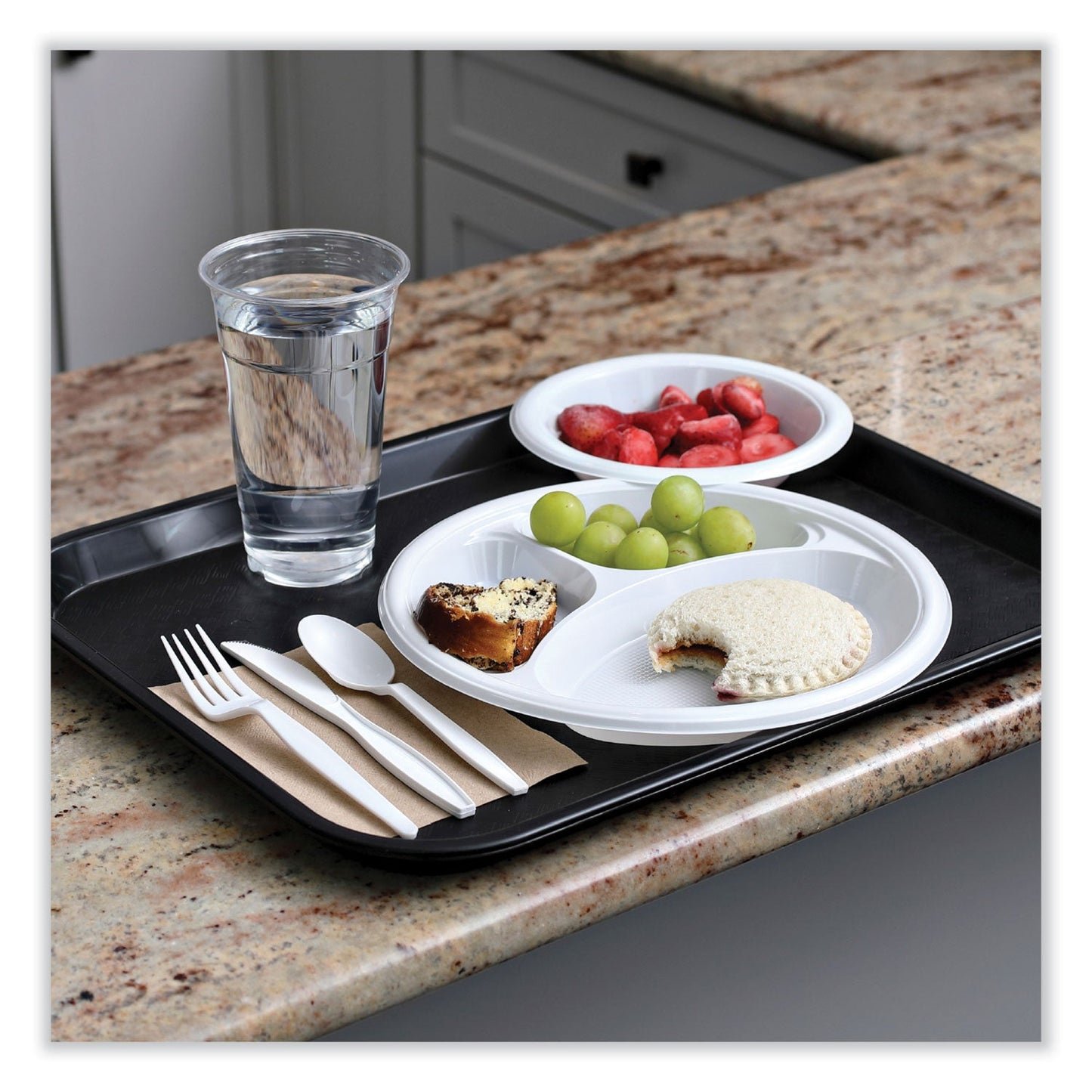 Boardwalk Heavyweight Polystyrene Cutlery, Fork, White, 1000/Carton
