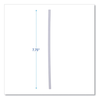 Boardwalk Jumbo Straws, 7.75", Plastic, Translucent, Unwrapped, 250/Pack, 50 Packs/Carton