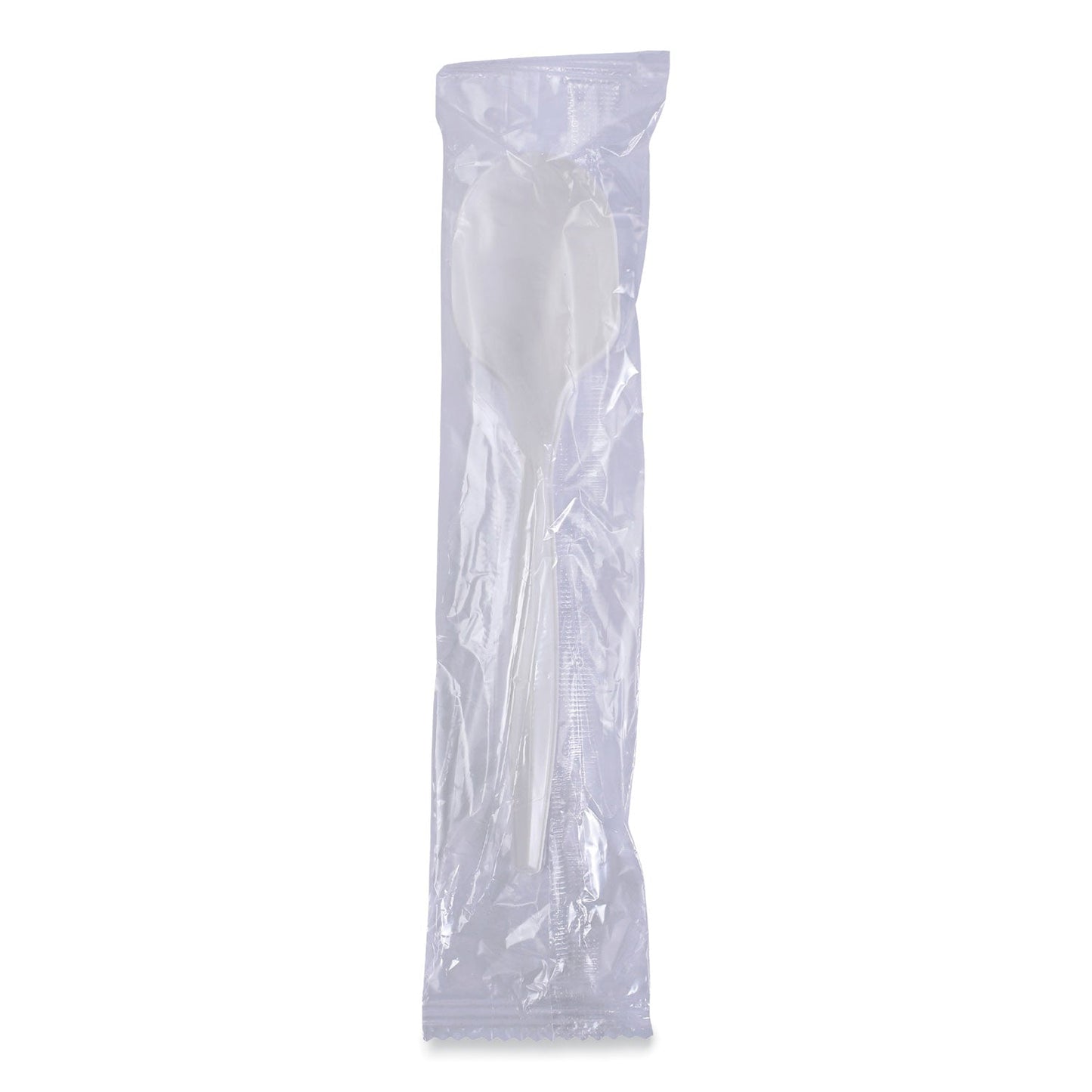 Boardwalk Mediumweight Wrapped Polypropylene Cutlery, Soup Spoon, White, 1,000/Carton