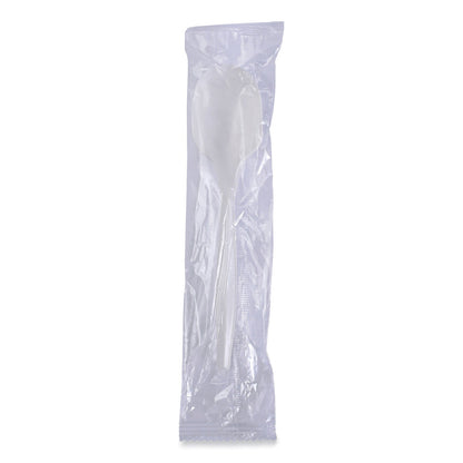 Boardwalk Mediumweight Wrapped Polypropylene Cutlery, Soup Spoon, White, 1,000/Carton