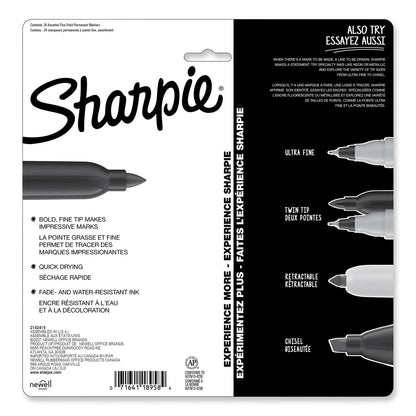 Sharpie Mystic Gems Markers, Fine Bullet Tip, Assorted, 24/Pack