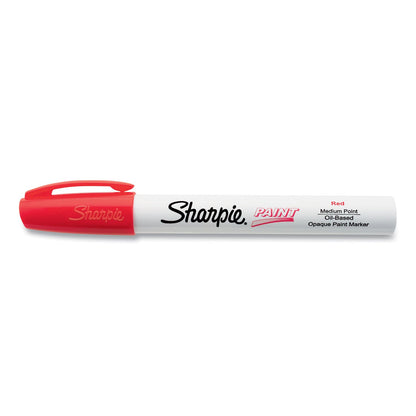 Sharpie Permanent Paint Marker, Medium Bullet Tip, Red