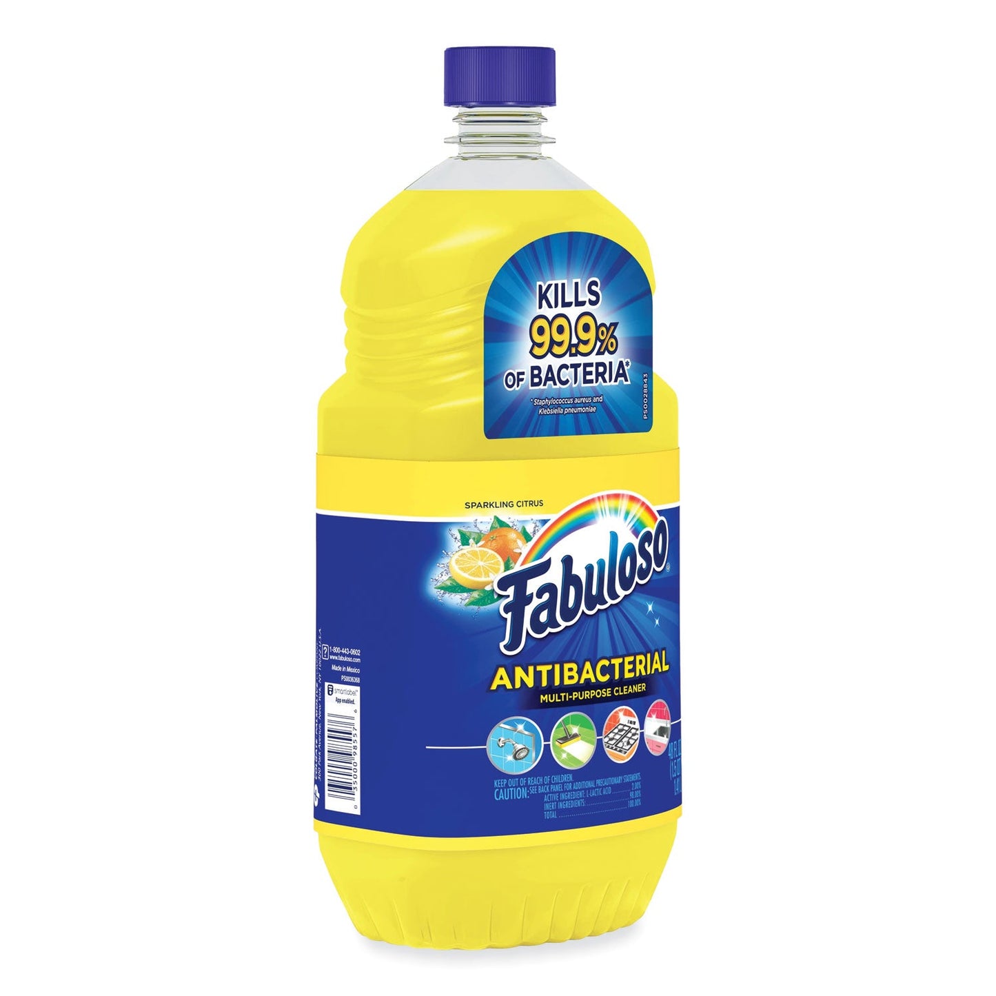 Fabuloso Antibacterial Multi-Purpose Cleaner, Sparkling Citrus Scent, 48 oz Bottle