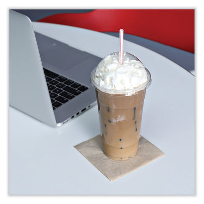 Boardwalk Beverage Napkins, 1-Ply, 9.5" x 9.5", Kraft, 500/Pack, 8 Packs/Carton