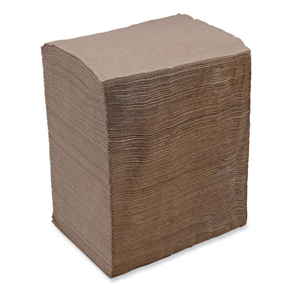 Boardwalk 1/4-Fold Lunch Napkins, 1-Ply, 12 x 12, Kraft, 500/Pack, 12 Packs/Carton