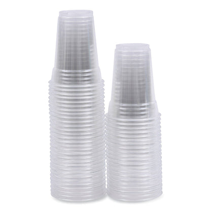Boardwalk Clear Plastic Cold Cups, 9 oz, PET, 50 Cups/Sleeve, 20 Sleeves/Carton