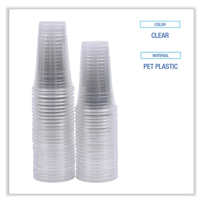 Boardwalk Clear Plastic Cold Cups, 24 oz, PET, 50 Cups/Sleeve, 12 Sleeves/Carton