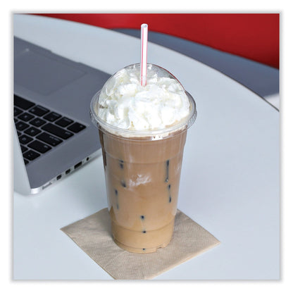 Boardwalk PET Cold Cup Dome Lids, Fits 16 oz to 24 oz Plastic Cups, Clear, 100 Lids/Sleeve, 10 Sleeves/Carton