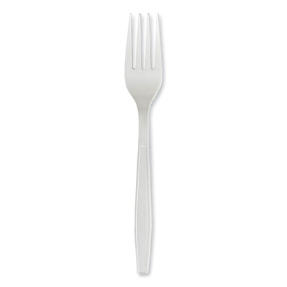 Boardwalk Heavyweight Polypropylene Cutlery, Fork, White, 1000/Carton