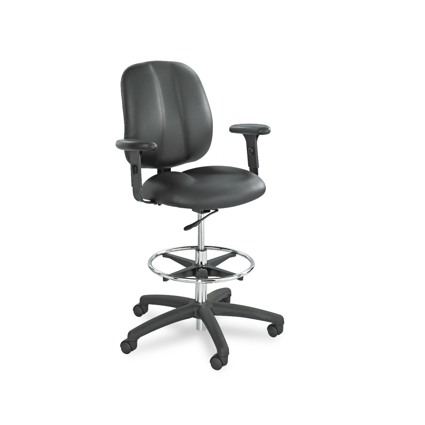 Safco Adjustable T-Pad Arms for Safco Apprentice Series Chairs, 4.13" x 10.25" x 10", Black, 2/Set