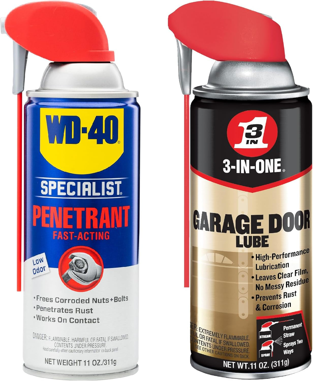 WD-40 Specialist Penetrant with Smart Straw, Penetrant for Metal, Rubber and Plastic Threads, Locks and Nuts, Industrial Strength Fast-Acting Formula, 11 Oz.