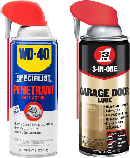 WD-40 Specialist Penetrant with Smart Straw, Penetrant for Metal, Rubber and Plastic Threads, Locks and Nuts, Industrial Strength Fast-Acting Formula, 11 Oz.