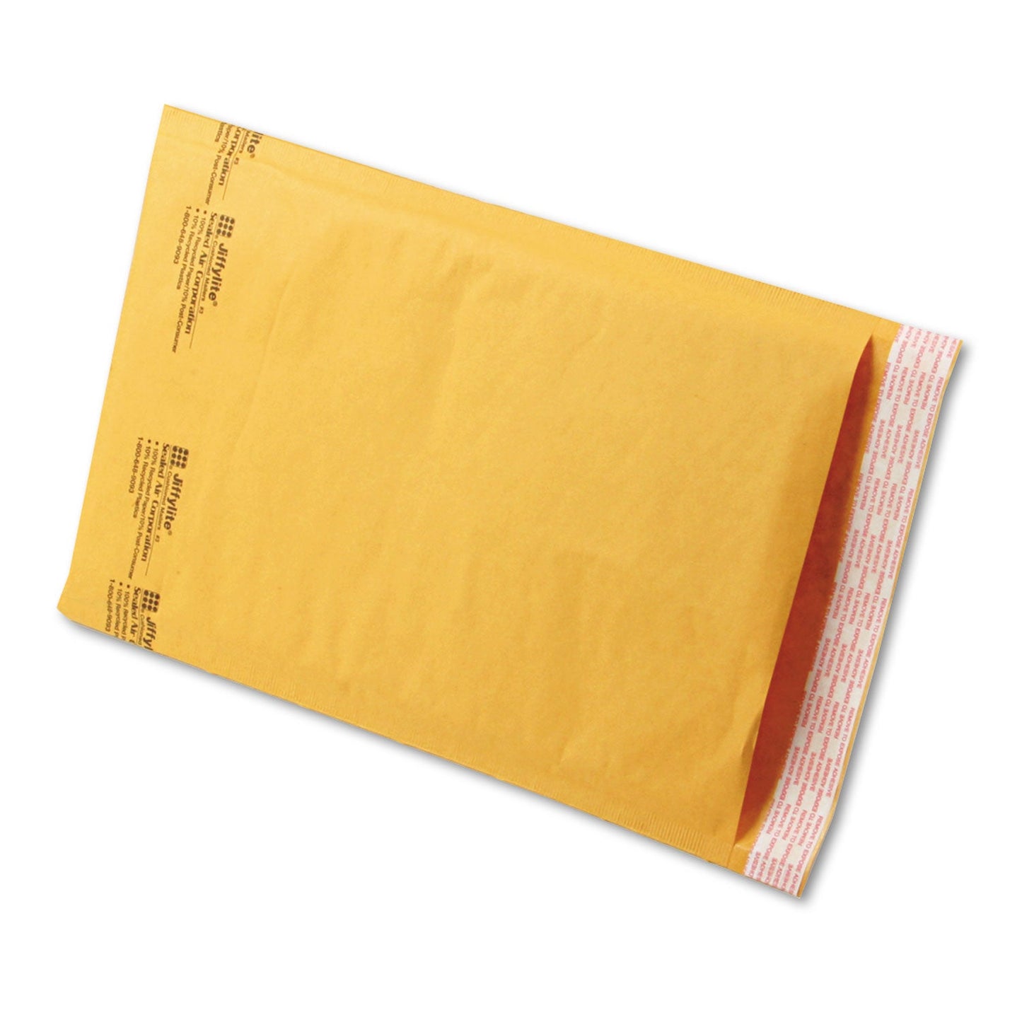 Sealed Air Jiffylite Self-Seal Bubble Mailer, #3, Barrier Bubble Air Cell Cushion, Self-Adhesive Closure, 8.5 x 14.5, Brown Kraft,100/CT