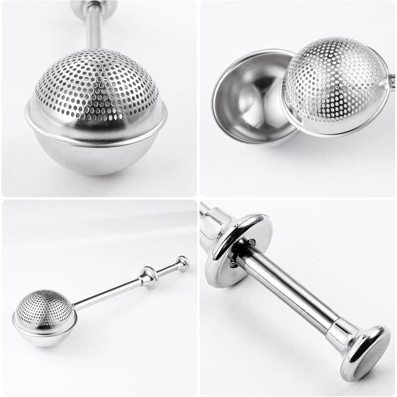Stainless Steel Flour Duster for Baking, Long Handle Flour Sifter, Powdered Sugar Shaker Duster, Baking Sifter, Kitchen Gadgets, Baking Supplies