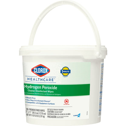 Clorox Healthcare® Hydrogen Peroxide Cleaner Disinfectant Wipes, Bucket, 185 ct. 30826