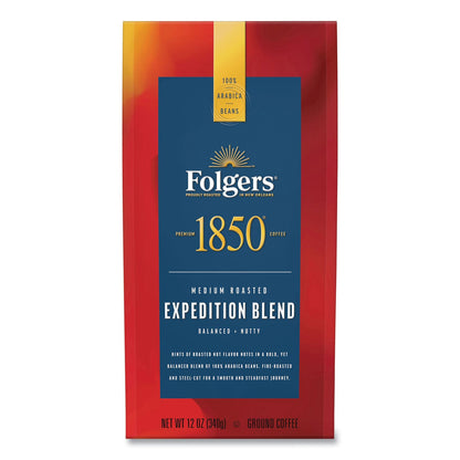 1850 Coffee, Pioneer Blend,(formerly Pioneer Blend)  Medium Roast, Ground, 12 oz Bag