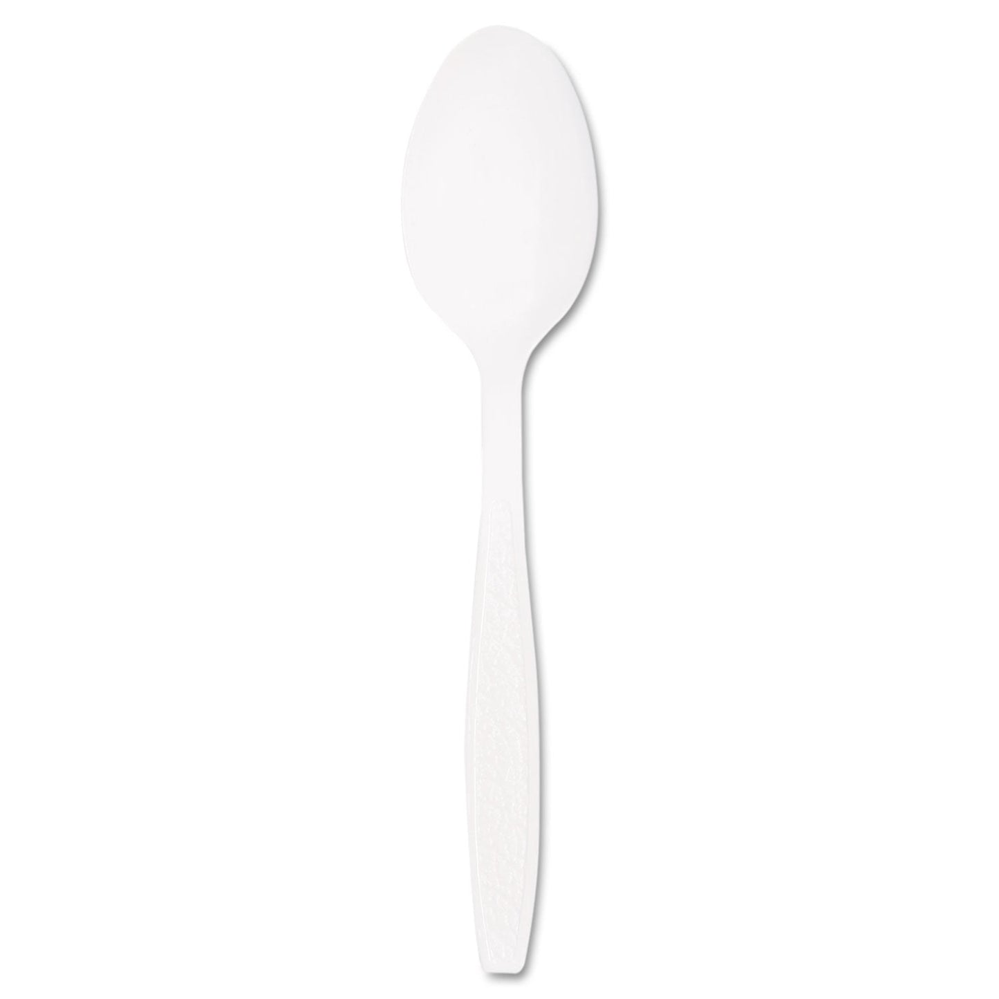 Dart Guildware Extra Heavyweight Plastic Teaspoons, White, 100/Box