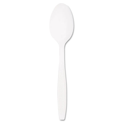 Dart Guildware Extra Heavyweight Plastic Teaspoons, White, 100/Box