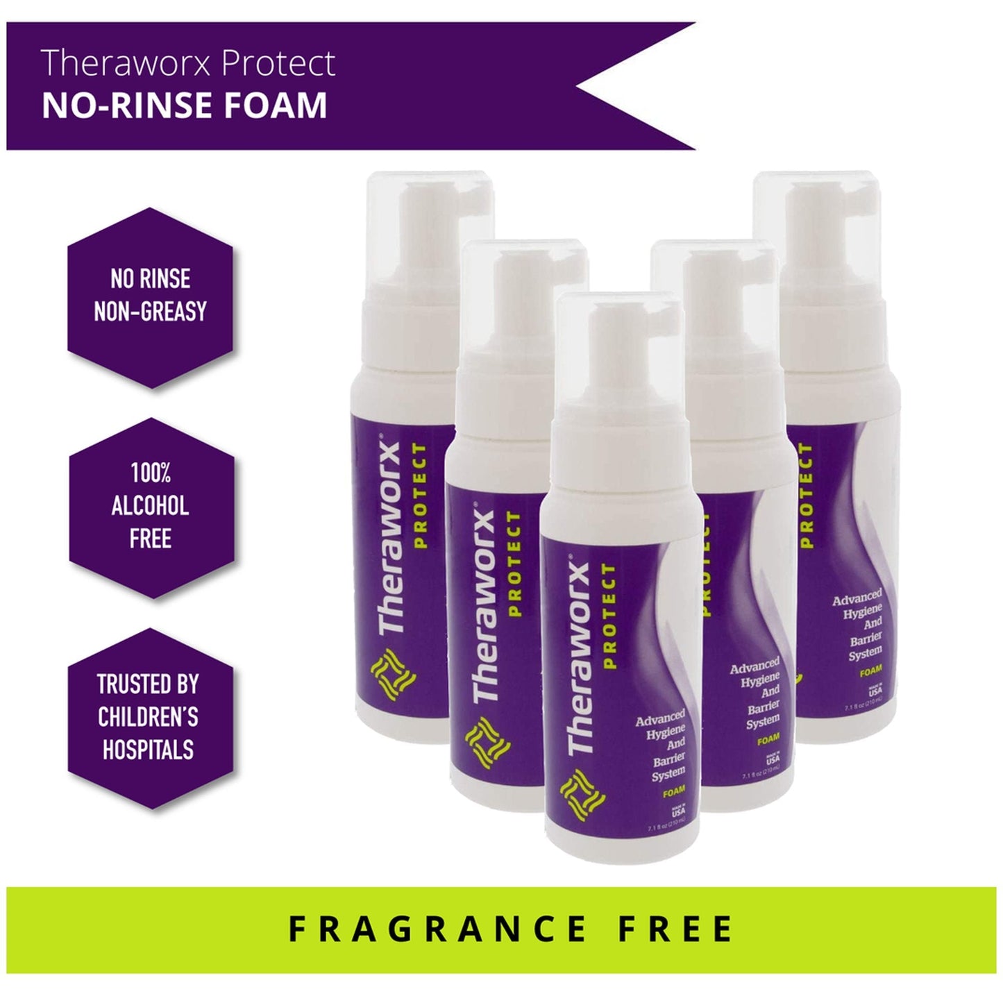 Theraworx™ Rinse-Free Foaming Body Wash 8 oz. HXC-08Z