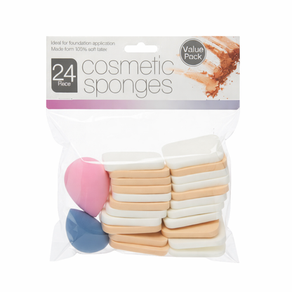 24 Cosmetic Sponges - Value Pack