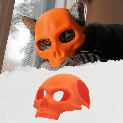 Yipintang Soft & Caring Silicone Cat Bat Mask, Skin-Friendly Halloween Costume for Cats, Lightweight & Flexible Pet Cosplay Accessories, Black Bat