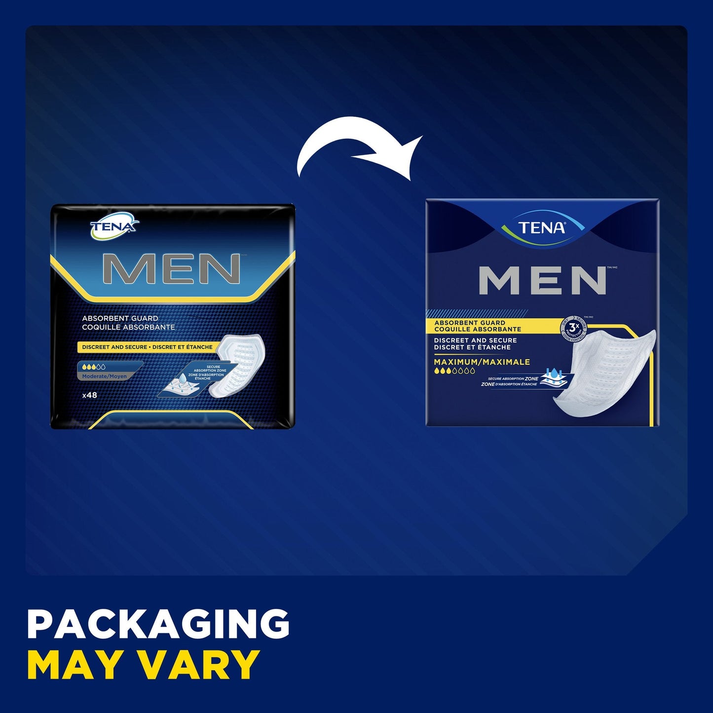 Tena® MEN™ Maximum Guards, Bladder Control Pad 50600