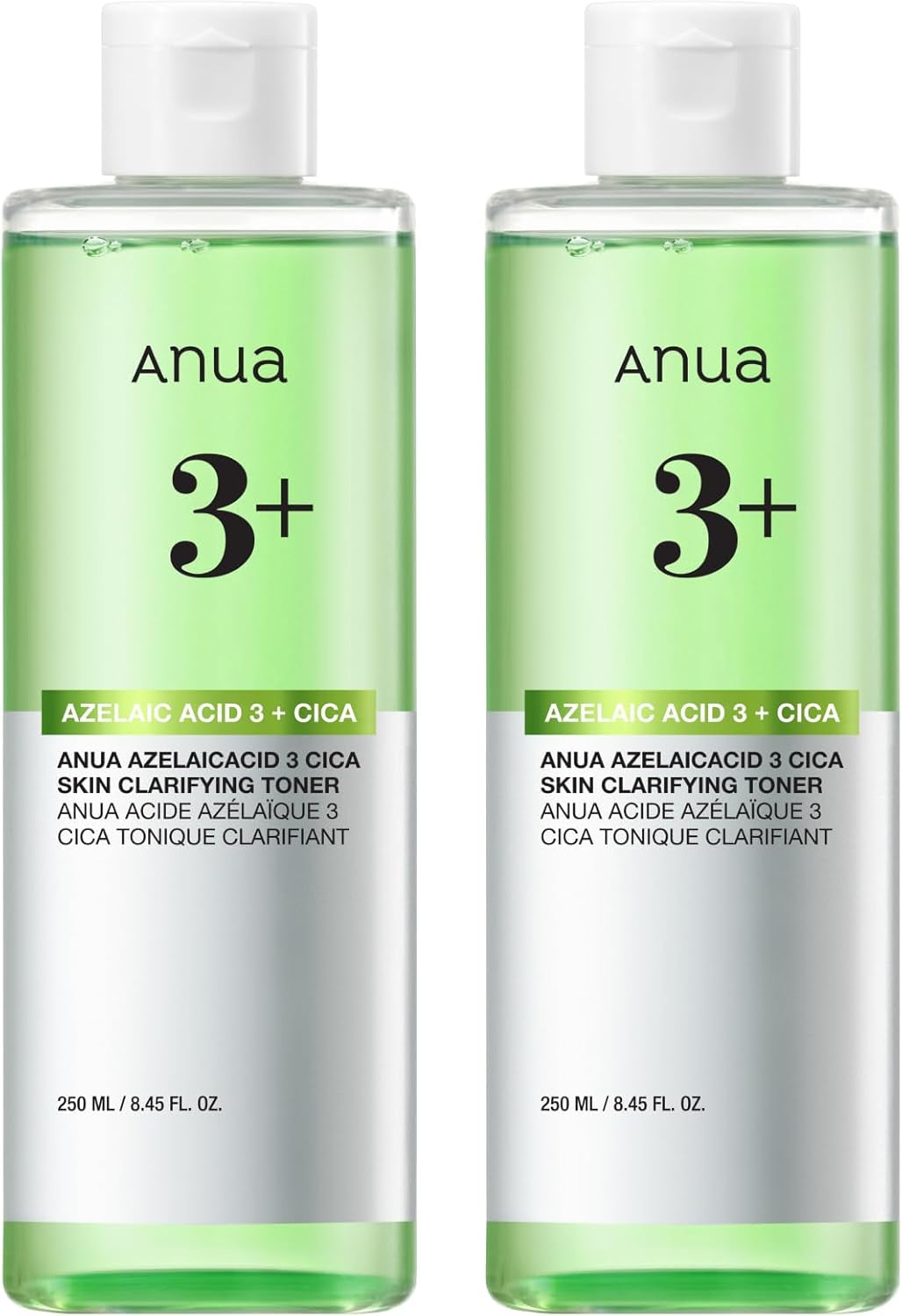 Anua Azelaic Acid 3 CICA Skin Clarifying Toner, Soothing & Clear Care, with Salicylic & Azelaic Acid, Sebum & Spot Care, Suitable for Sensitive Skin, Korean Skincare, 8.45 Fl.Oz