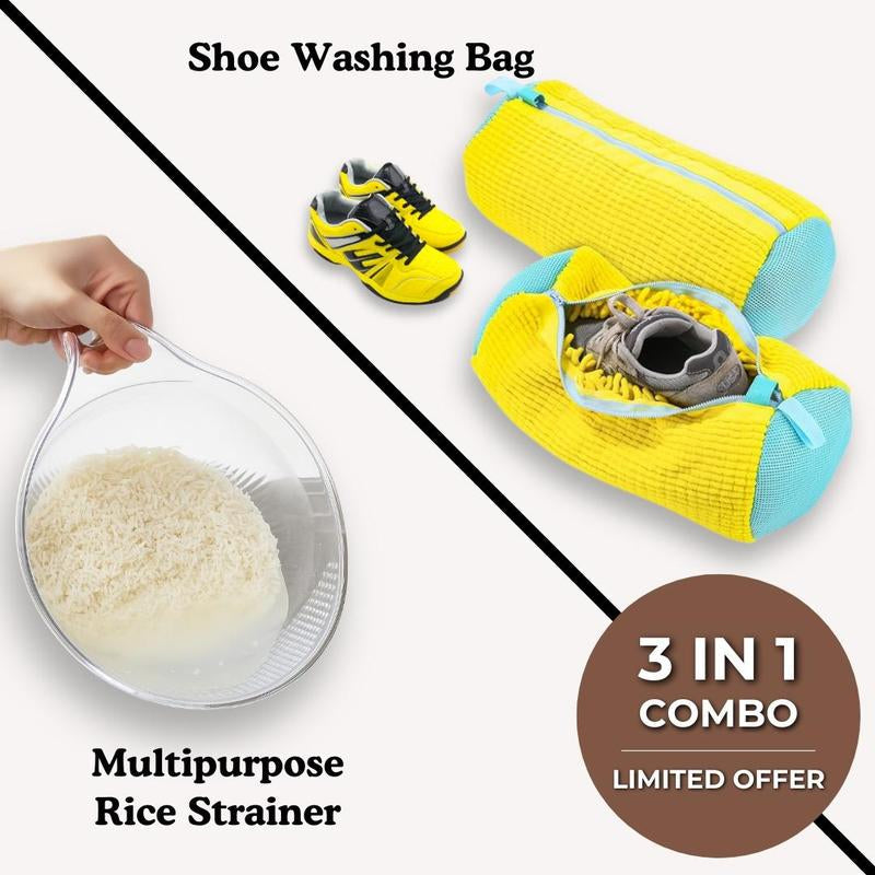 Washing Machine Shoe Bag, Durable Zipper Shoes Removable Washing Bags, Shoe Storage Bag, Laundry Tools & Accessories for Laundry Room Organiser, Home Laundry Room, Laundry Products