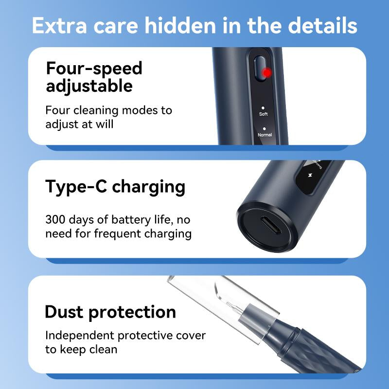 FONENYCA Professional Smart Visual Ultrasonic Tooth Cleaner with Wifi & App - Visual Cleaning Guidance, LED Light, 4 Modes, 2 Replaceable Heads