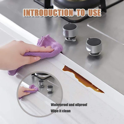 White Waterproof Caulk Tape 3.2M Self-Adhesive Sealing Tape for Bathroom Kitchen Sink Toilet Tub Edges Easy Application & Durability