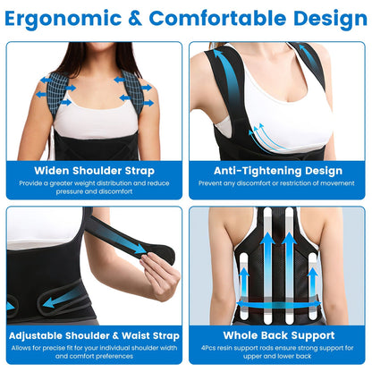 Unisex Posture Support Brace for Daily Wear