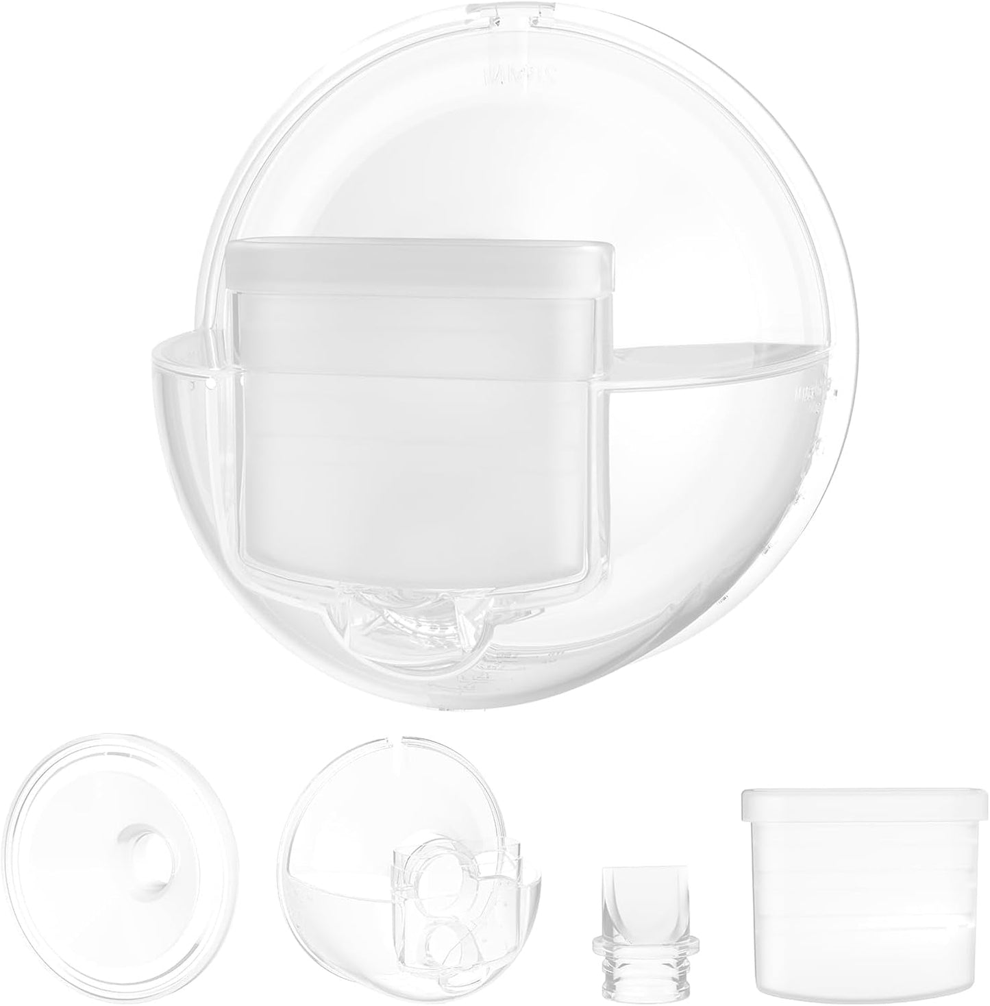 Paruu P10 Hands-Free Breast Pump Wearable, 338Mmhg Strong Suction, Low Noise, 4 Modes & 9 Levels, Electric Breast Pump Portable, Smart Display, 19/21/24/28Mm Insert/Flange, 2 Pack (White)