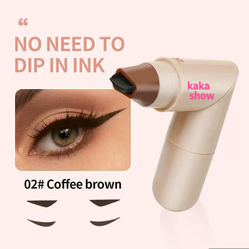 Eye Liner Stamp - 2Ml Double-Tip Smudgeproof Makeup Pen, Lightweight Tool for Women, Perfect for Traveling, Outdoor, Business Trip, Home, School, Easy Precision Application Waterproof Eyeliner