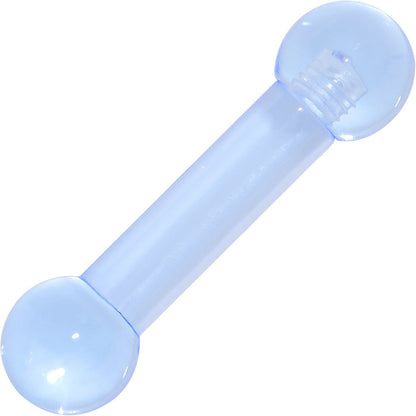 4G Baby Blue UV Acrylic Straight Barbell