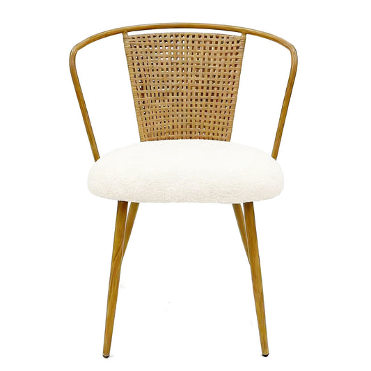 Dining Chairs With Wing Back Design For Kitchen (Set of 2) - Beige / Brown