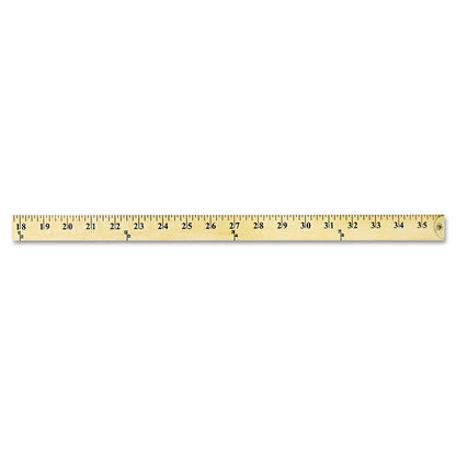Westcott Wood Yardstick with Metal Ends, 36" Long. Clear Lacquer Finish