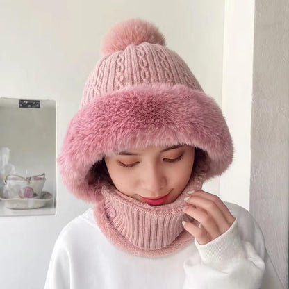 Women'S Winter Knitted Balaclava, Warm Full Face Coverage Beanie with Ear Flaps and Neck Gaiter, Stylish Ski Mask for Cold Weather Outdoor Activities