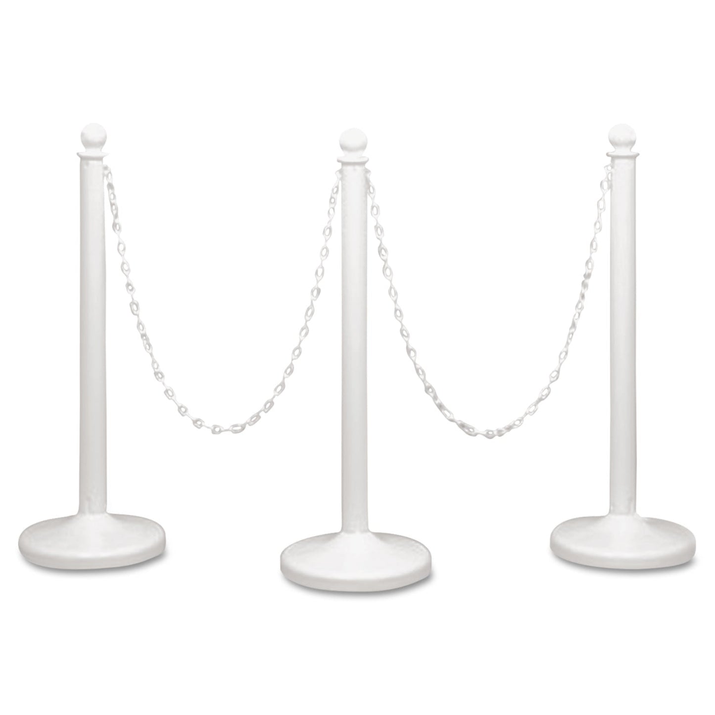 Tatco Crowd Control Stanchion Chain, Plastic, 40 ft, White