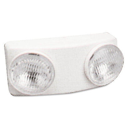 Tatco Swivel Head Twin Beam Emergency Lighting Unit, 12.75"w x 4"d x 5.5"h, White