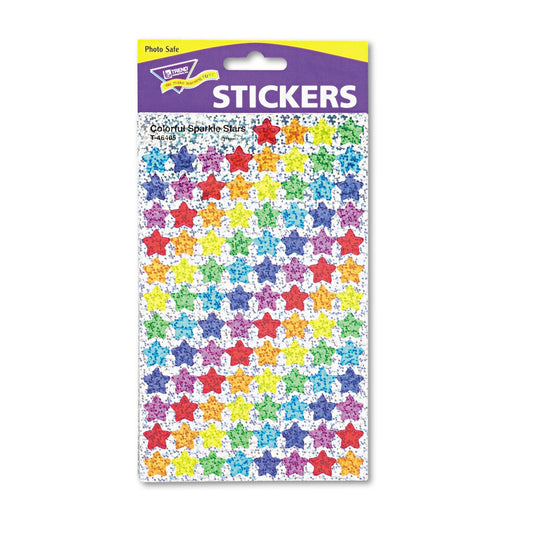 TREND SuperSpots and SuperShapes Sticker Variety Packs, Colorful Sparkle Stars, Assorted Colors,1,300/Pack