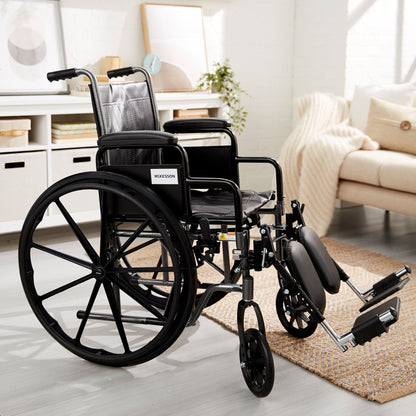 McKesson Wheelchair, 16 Inch Seat Width 146-SSP216DDA-ELR