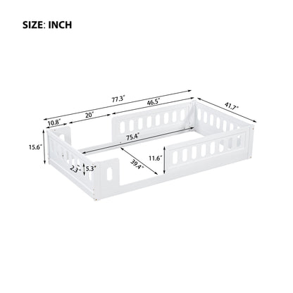 Platform Bed With Guardrail