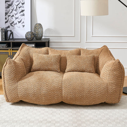 Comfortable Dual Beanbag Chair With High Resilience Foam Core For 2 People