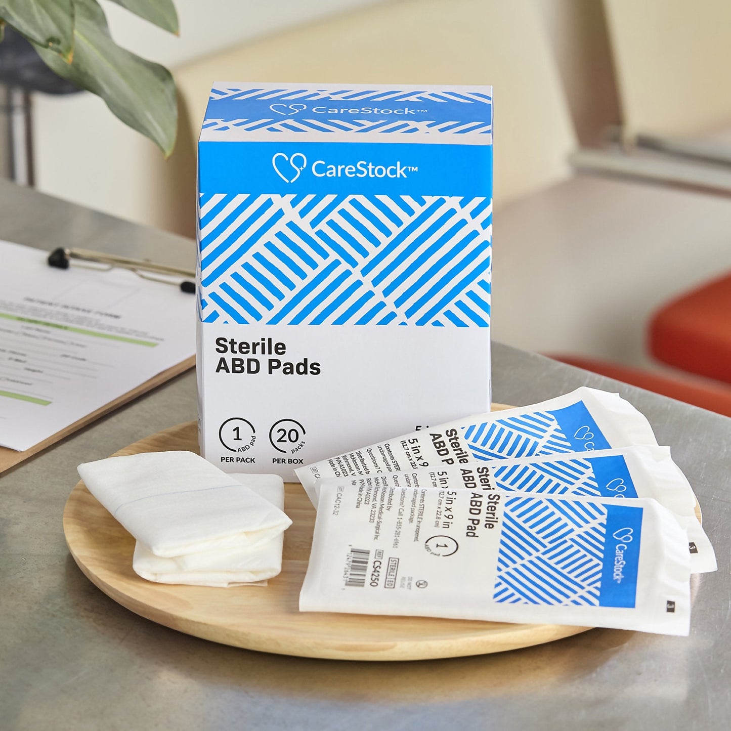 CareStock™ Sterile Abdominal Pad, 5 x 9 Inch – Nonwoven Cellulose ABD Pads CS4250