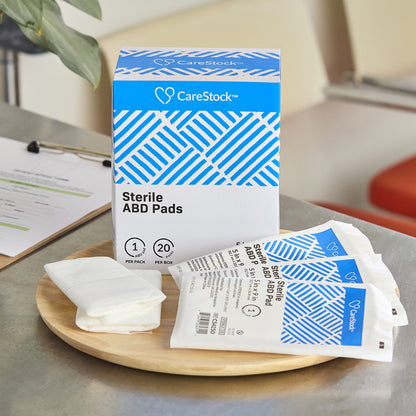 CareStock™ Sterile Abdominal Pad, 5 x 9 Inch – Nonwoven Cellulose ABD Pads CS4250