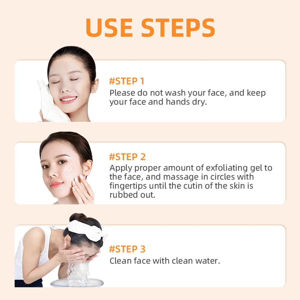 Revitalize Your Skin: Orange Exfoliating Gel for Brightening, Gentle Peeling & Hydration - 50G Korean Skin Care Wonder